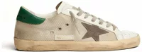Super-Star Light Silver Mesh Gray Star Green Heel Tab
