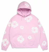 Cotton Wreath Hoodie Powder Pink