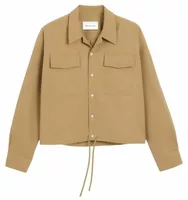 Cotton and Linen Shirt Mastic Beige