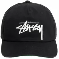 Big Stock Snapback Cap Shadow Black