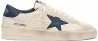 Stardan White Mesh Beige Suede Blue Star