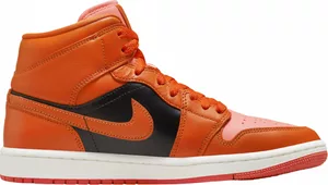 Nike Air Jordan 1 Mid Orange Black (W)