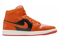 Nike Air Jordan 1 Mid Orange Black (W)