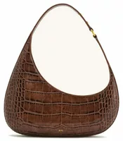 Shoulder Bag Brown Croc