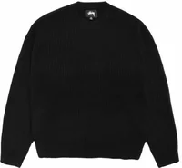 Stussy Waffle Cashmere Sweater Black