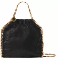 Stella McCartney Falabella Tiny Tote Bag Black Gold