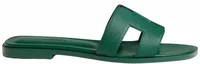 Hermes Oran Sandal Vert Oyat Box Calfskin Leather