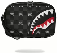 Sprayground Gray Peeking Character Check Toiletry Brick Grey