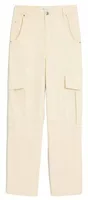Baggy-Fit Cargo Cotton Trousers Ivory