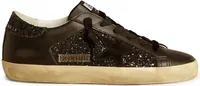 Golden Goose Super-Star Black Glitter Black Suede Star (W)