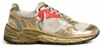 Gold Foiled Leather Mesh White Star (W)