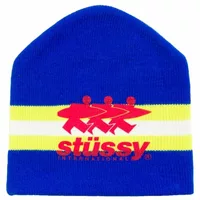 Stussy Stripe Ski Beanie Blue