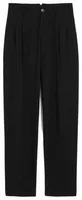 Two-Pleats Wool Trousers Black