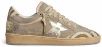 Ball-Star LTD Suede Metallic Leather Star Zebra Pony Skin Heel Tab (W)