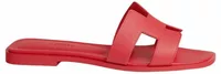 Hermes Oran Sandal Rose Grenade Box Calfskin Leather