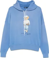Polo Bear Fleece Hoodie Cornflower Blue