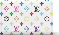 Louis Vuitton x Takashi Murakami Slim Card Holder Multicolor White