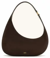 Faux Suede Shoulder Bag Dark Brown