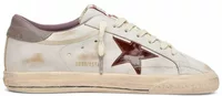 Golden Goose Super-Star White Leather Burgundy Laminated Star