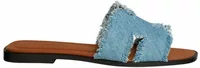 Hermes Oran Sandal Light Blue Box Denim
