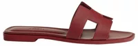 Hermes Oran Sandal Rouge Box Calfskin Leather