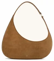 Faux Suede Embossed Shoulder Bag Brown