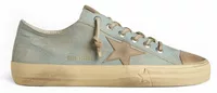Golden Goose V-Star Light Blue Leather Beige Star