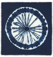 Large Bandana Hachiko Circle Indigo Blue