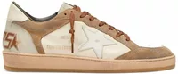 Ball-Star LTD White Leather Tobacco Suede White Star
