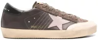 Super-Star Brown Leather Rose Suede Star Black Heel (W)