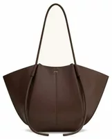 Wide Tote Bag Deep Brown