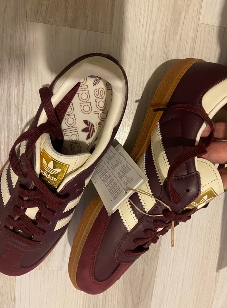 Müşteri fotoğrafı: adidas Samba OG Maroon Gold Metallic