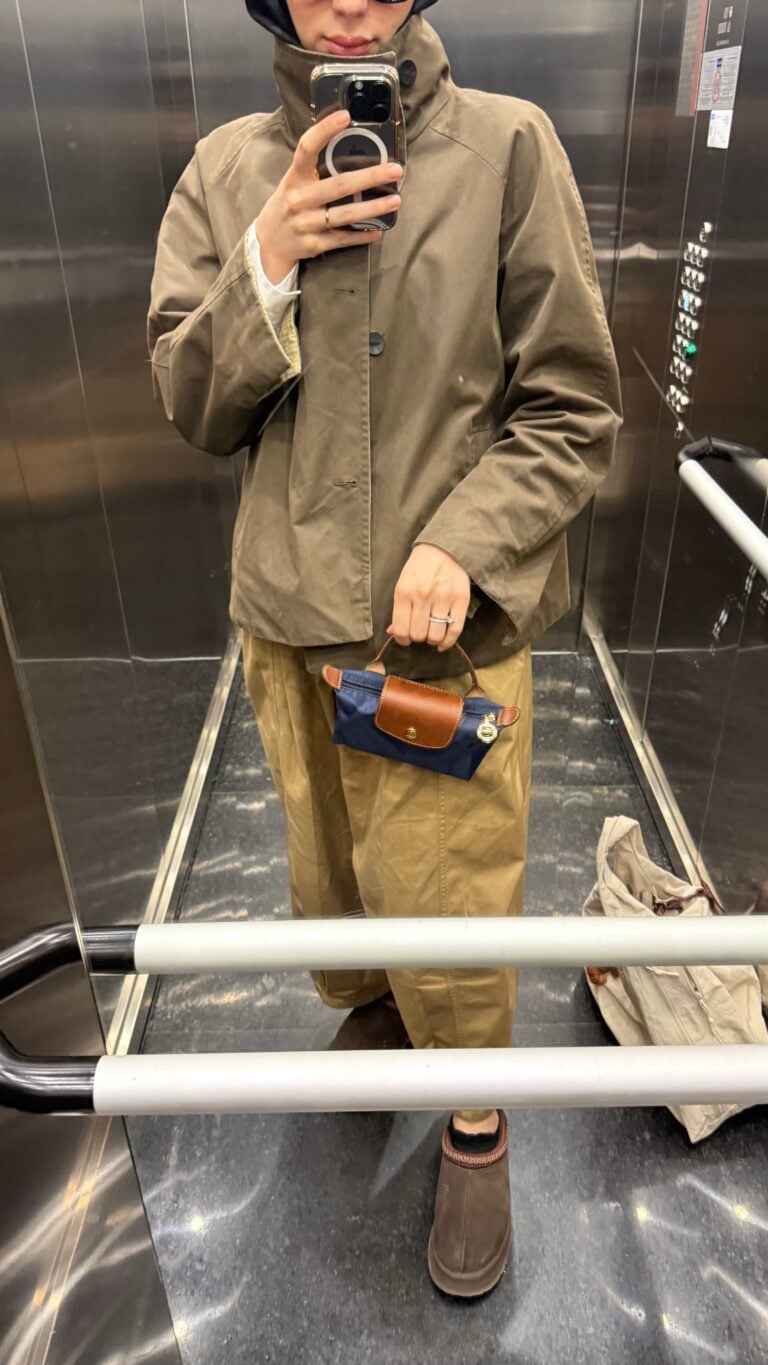 Müşteri fotoğrafı — Longchamp Le Pliage Original Pouch With Handle Navy