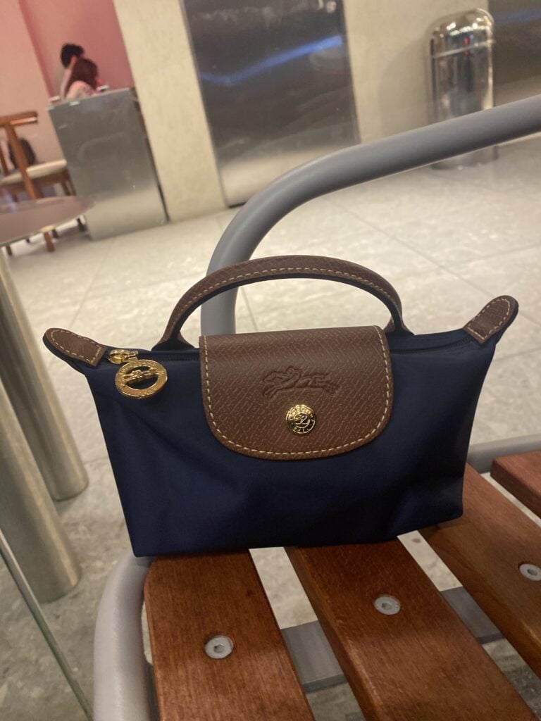 Müşteri fotoğrafı: Longchamp Le Pliage Original Pouch With Handle Navy